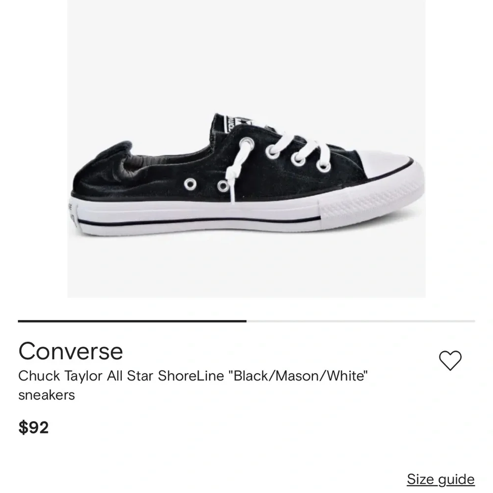 Converse Chuck Taylor All Star Shoreline Black Sneakers Women’s Size 8